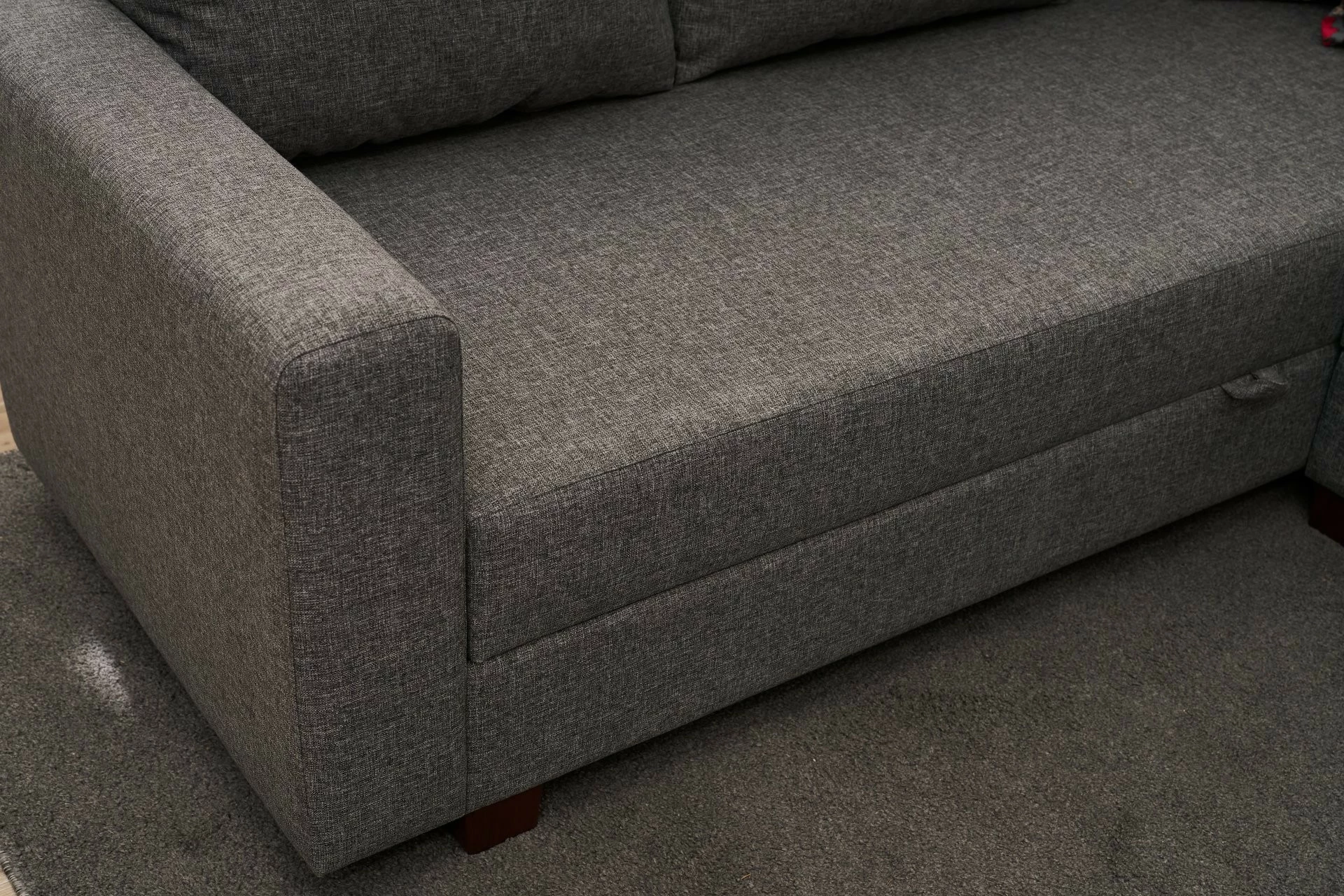 Kënd-sofë krevate Atelier del Sofa, Ali majtas, ngjyrë gri