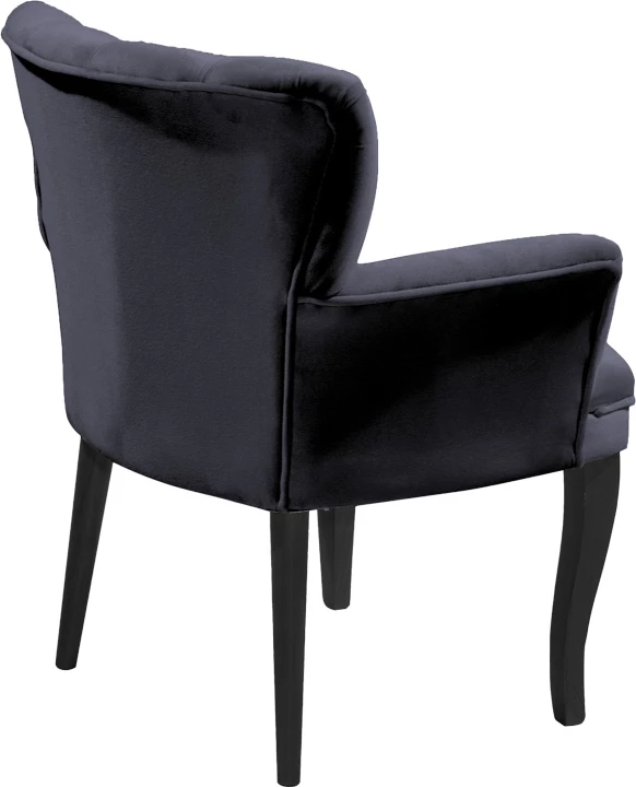 Karrige Samara kadife antracit-këmbë zeza 54x71x79cm