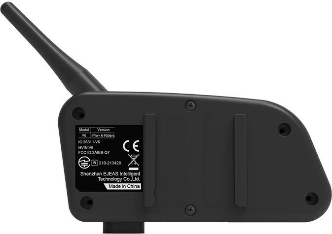 Interkom për motoçikletë EJEAS V6PRO+, Bluetooth 5.1, IP67, i zi