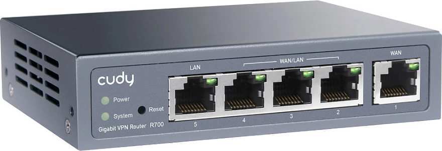 Ruter Cudy Gigabit Multi-WAN VPN R700, 16MB Flash, 128MB RAM, metalik, gri