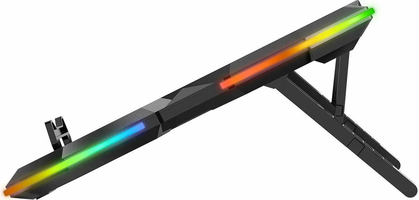 Mbajtëse ftohëse për laptop Rampage S47 CoolFlow 9-17.3", RGB, 5 ventilatorë, e zezë