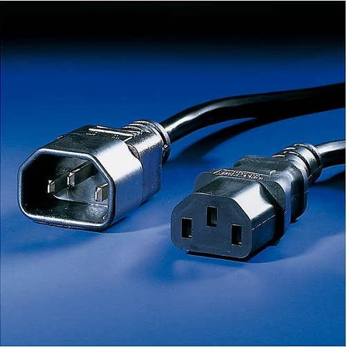 Kabllo rryme ROLINE IEC C14 në C13, 1 m, 10A/250V, e zezë