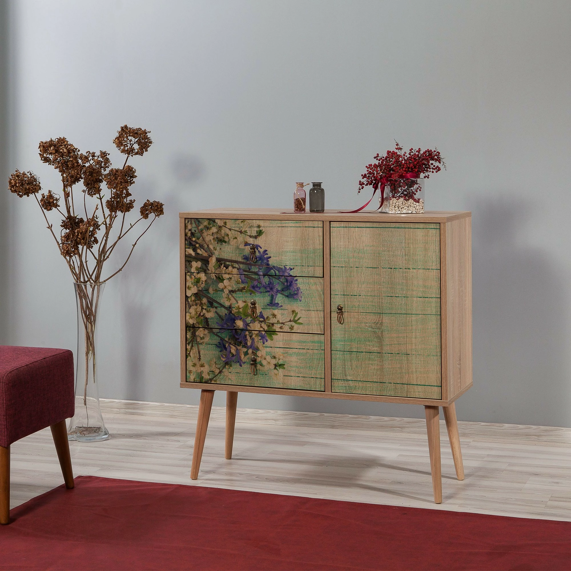 Komodë Hanah Home, Verybox - 727, ngjyrë lisi Sonoma