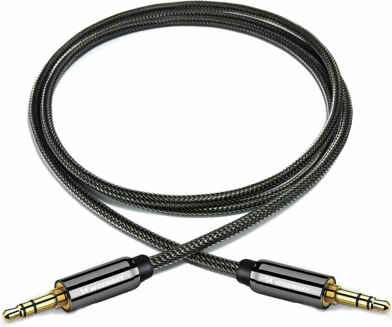 Kabllo audio AUX Wozinsky WACMJB-1M, 1.5m, mini jack 3.5mm, e zezë