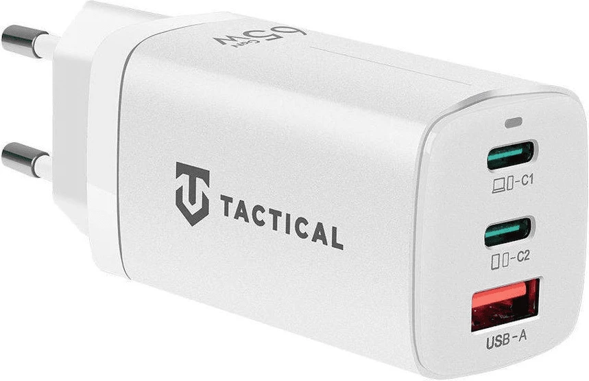 Karikues muri ONASI FlashBang GaN Fast Charger 65W PD, 2x USB-C + 1x USB-A, i bardhë