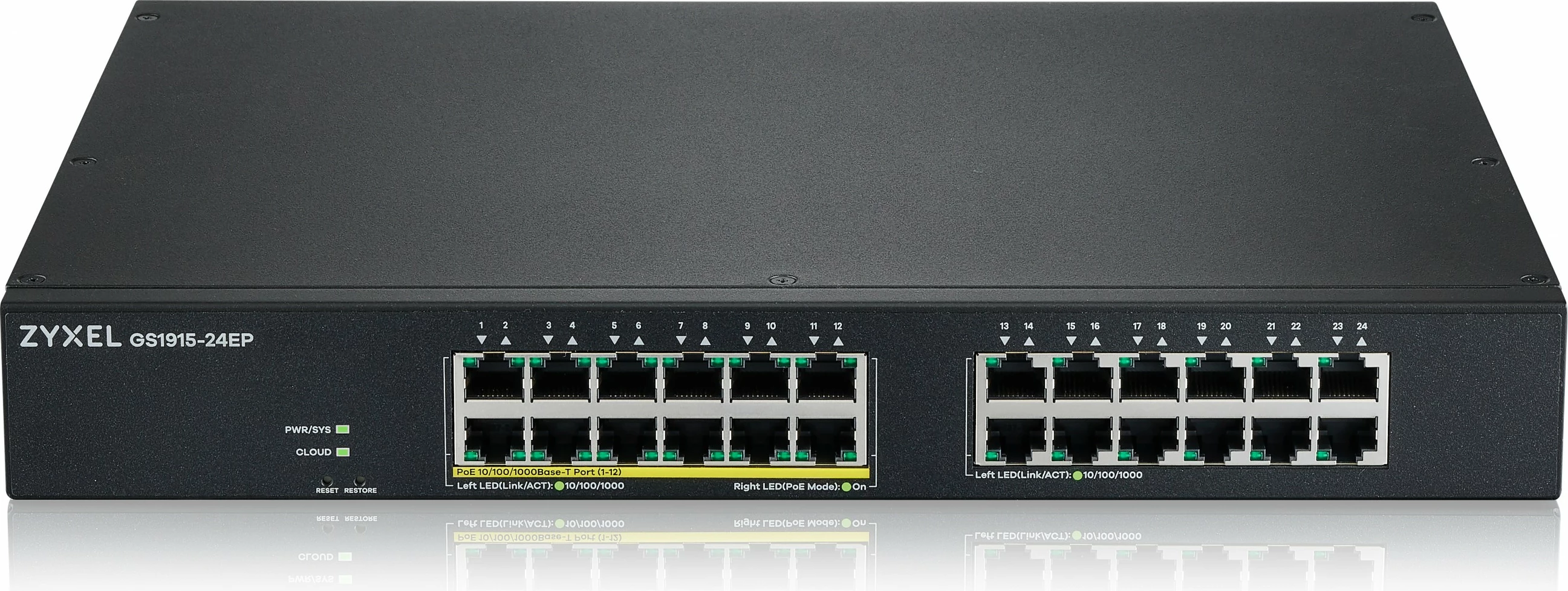 Switch Zyxel GS1915-24EP, Managed, L2, Gigabit Ethernet, PoE