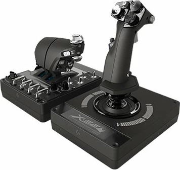 Joystick HOTAS, Logitech G X56, USB 2.0, RGB, me kabllo 1.8 m, i zi, set throttle + stick