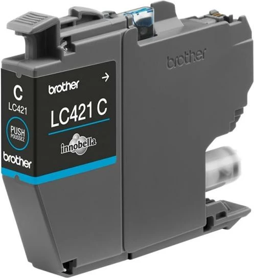 Patron boje, Brother LC421C, rendiment rreth 200 faqe, kompatibil DCP-J1050DW/DCP-J1140DW/MFC-J1010DW, cyan