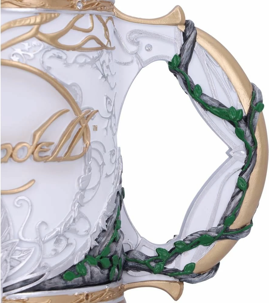 Mug NEMESIS NOW Rivendell (Lord of the Rings), resin e pikturuar me dorë, bardhë/ari/jeshile