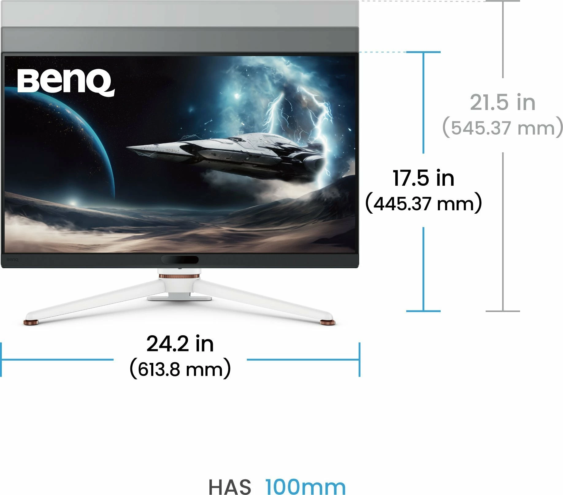 Monitor gaming BenQ MOBIUZ EX271Q (9H.LNCLB.QBE) 27" WQHD 180Hz 1ms FreeSync i bardhë