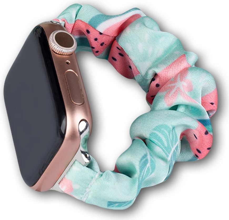 Rrip tekstili për Apple Watch Hurtel, elastik, model shalqiri, Blu