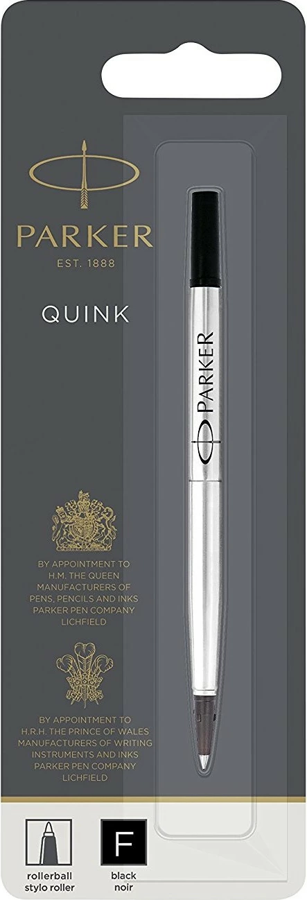 Rollerball pen Parker 1950321, ngjyrë e zezë/argjendtë, fine, 1 copë