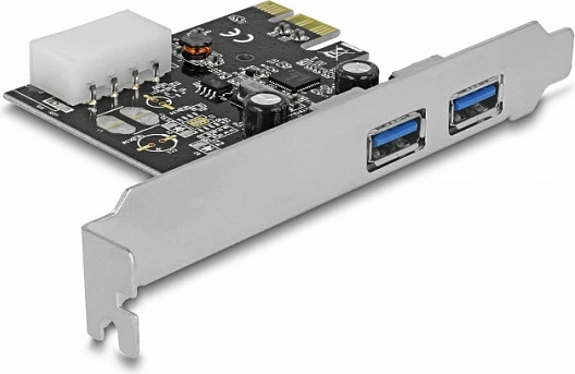 Kartelë zgjerimi PCIe DeLOCK 89243, 2x USB 3.2 Gen 1 Type-A, 5 Gbit/s, Renesas, Silver
