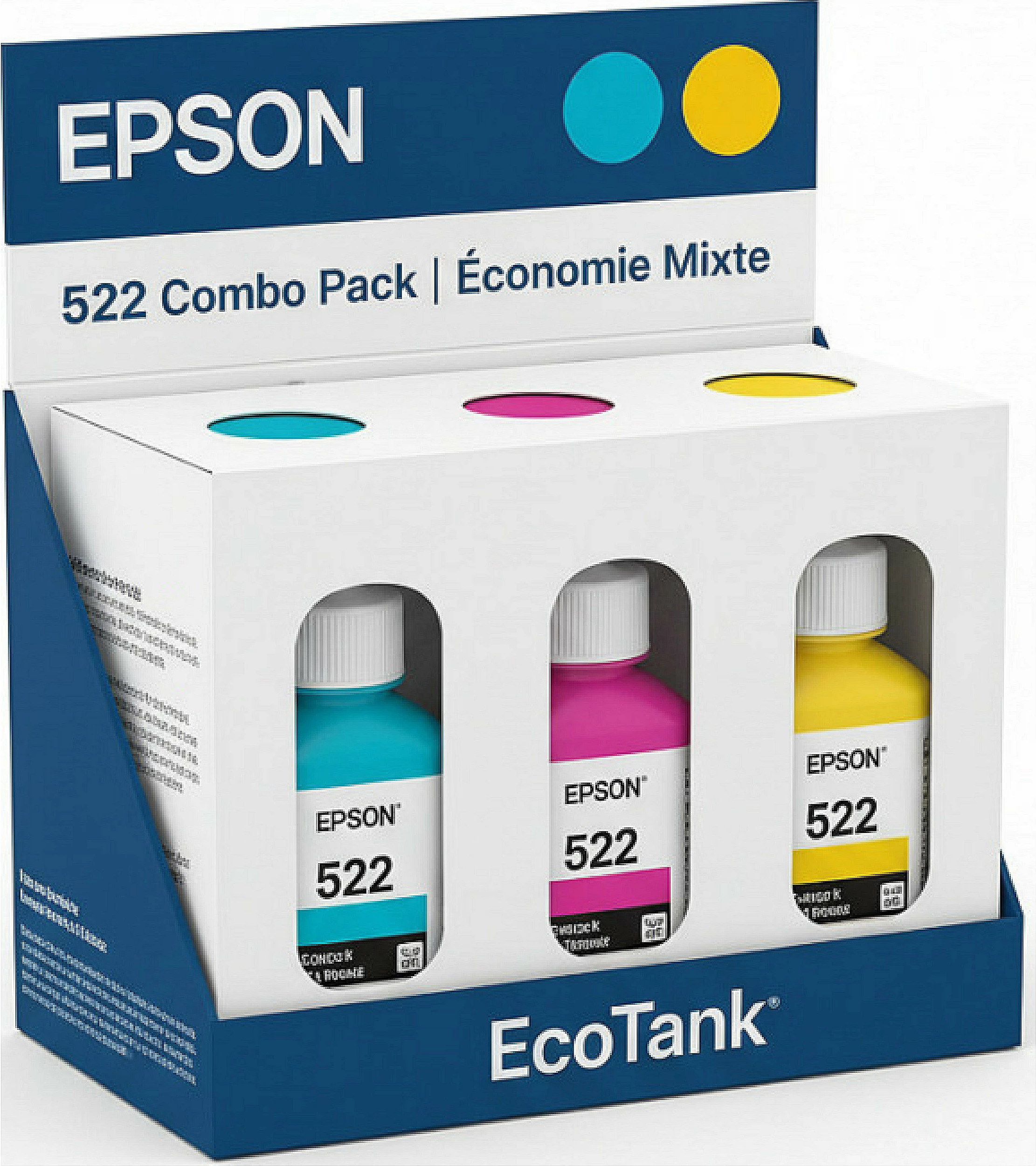 Bojë printeri Epson EcoTank 522 Combo Pack, Cyan/Magenta/Yellow
