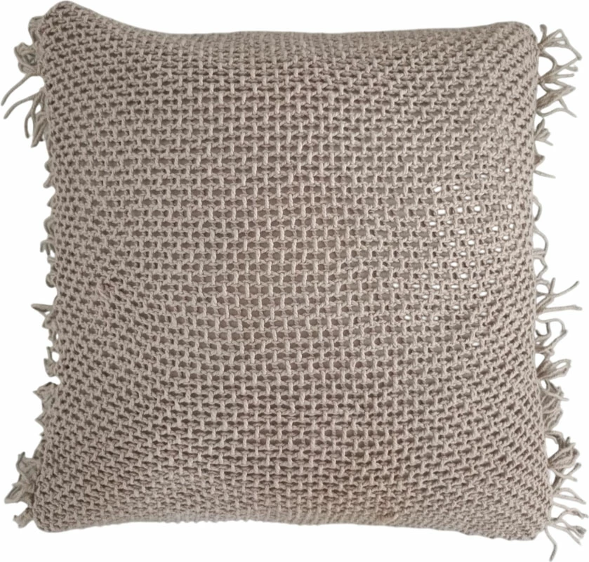 Jastëk dekorativ ARNAV, pëlhurë poliester, 45x45cm, ngjyrë taupe