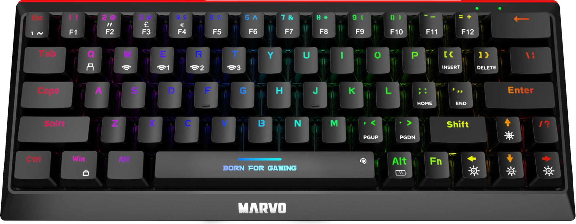 Tastierë mekanike wireless Marvo KG962W 60% RGB, e zezë