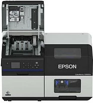 Printer etiketash Epson ColorWorks C8000e, inkjet me ngjyra, 600 x 1200 DPI, 300 mm/s, Ethernet/USB, zi/gri