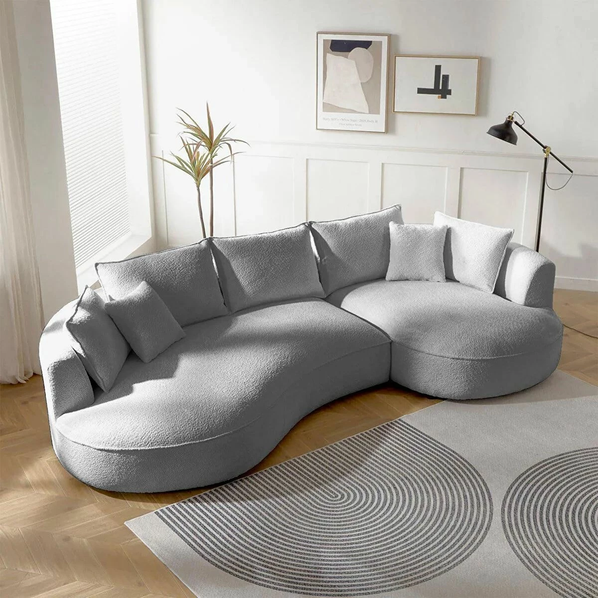 Këndare Venedik, ngjyrë gri, Atelier del Sofa, anë e djathtë
