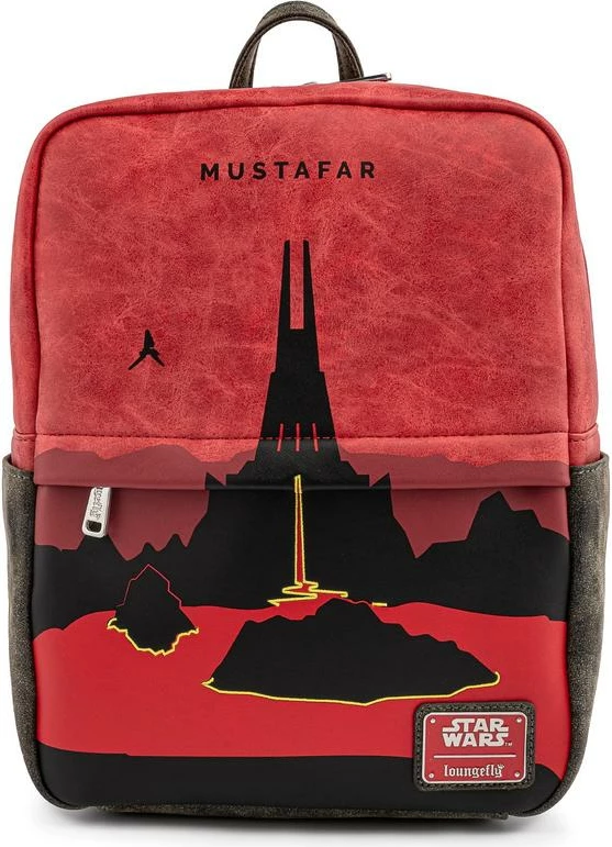 Çantë shpine mini Loungefly Star Wars Lands Mustafar Square 24 x 31.1 x 12.7 cm, e kuqe/zezë