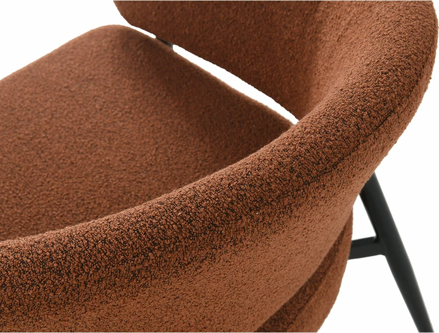 Karrige e ulët Moritz, ngjyrë terrakote, 73x72x75