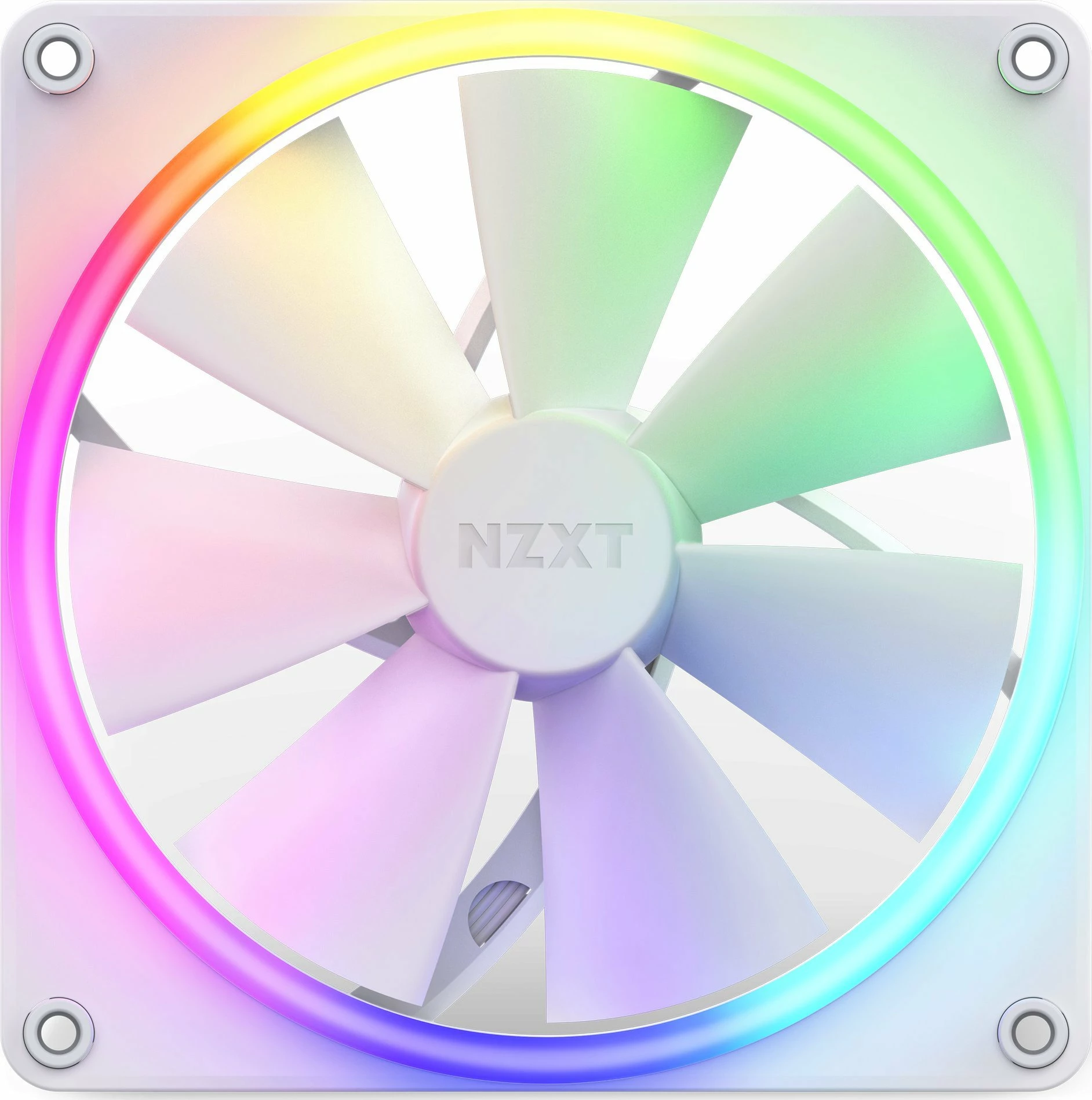 Ventilator kasë NZXT F140 RGB RF-R14SF-W1 140 mm PWM, i bardhë, 1 copë