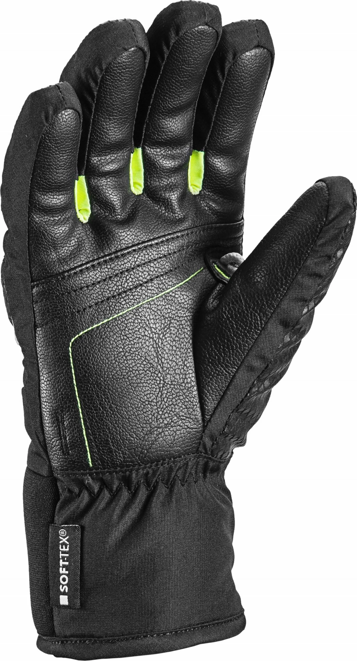 Doreza skijimi Leki WCR Team 3D Junior 6.0, waterproof, Trigger 3D, zi/verdhë