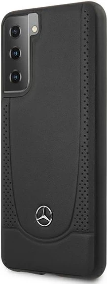 Mbështjellës Mercedes MEHCS21SARMBK Urban Line për Samsung Galaxy S21, lëkurë, i zi