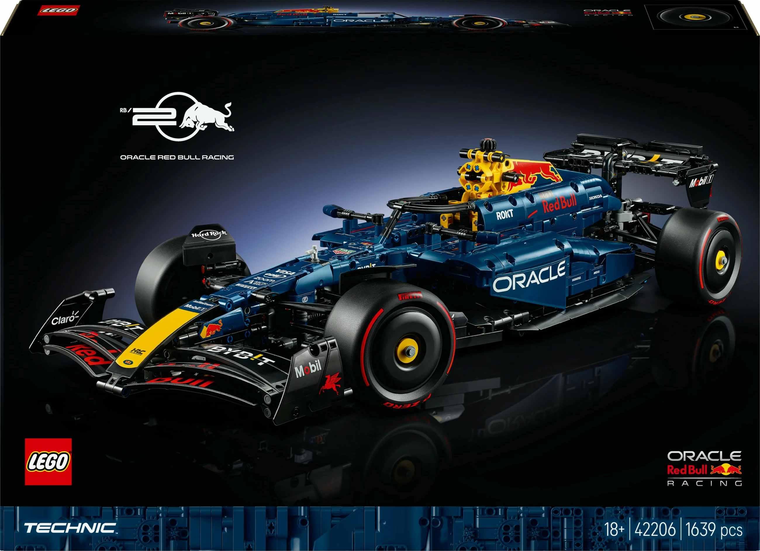 Set ndërtimi LEGO Technic Oracle Red Bull Racing RB20 F1, 1639 pjesë, multingjyrësh