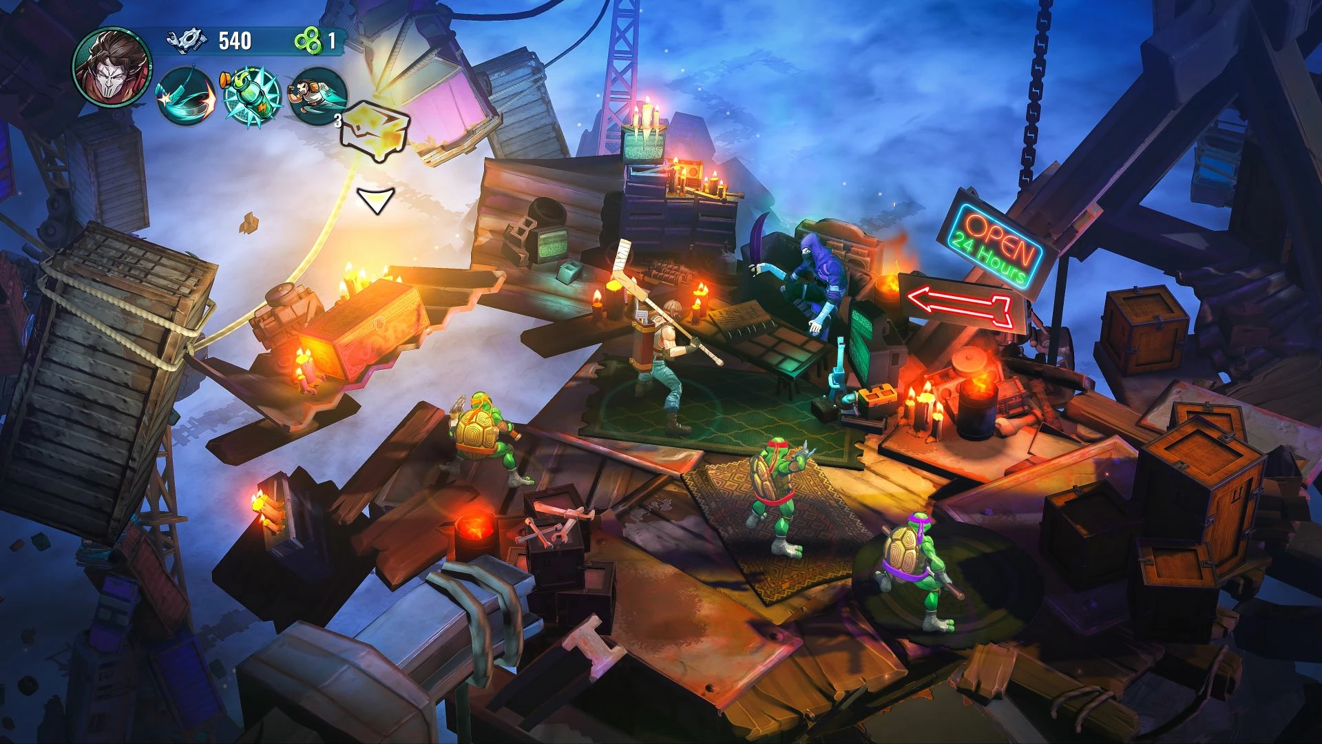 Lojë për Xbox Series X/Xbox One, Nighthawk Interactive, Teenage Mutant Ninja Turtles: Splintered Fate Deluxe Edition, PEGI 12, me expansion "Casey Jones & the Junkyard Jam", set 10 karta koleksionuese