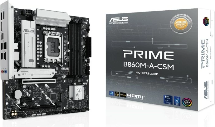 Pllakë amë Asus PRIME B860M-A-CSM, LGA1851, DDR5, micro ATX
