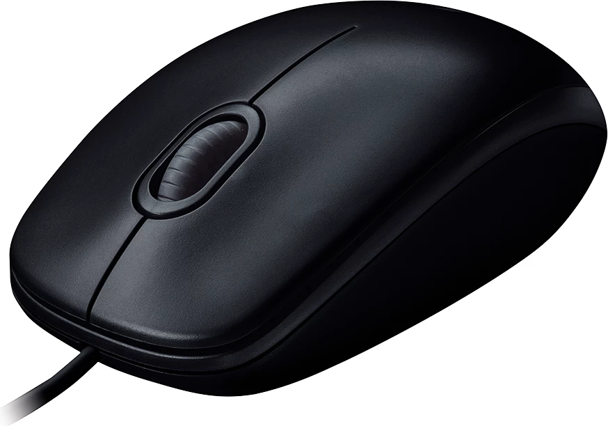 Maus Logitech B100 me kabllo USB 800 DPI, e zezë