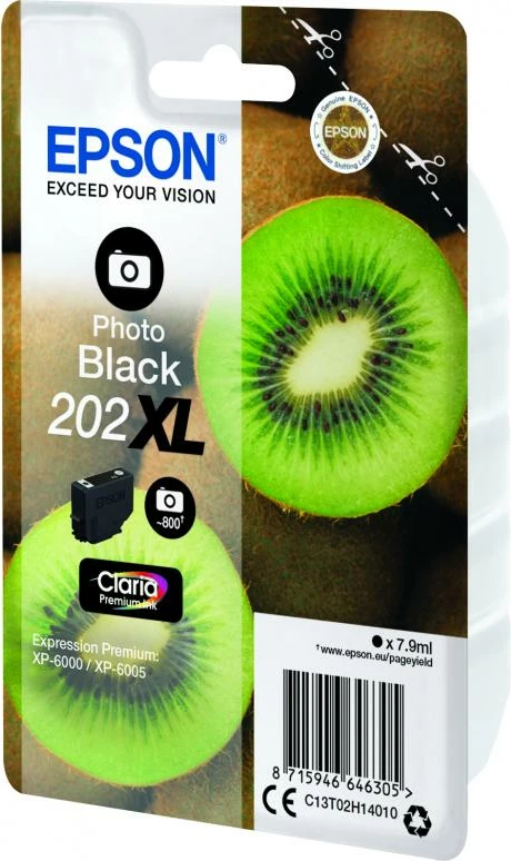 Kartushë bojë Epson 202XL C13T02H14010 Photo Black XL, Claria Premium, 7.3 ml, e zezë foto
