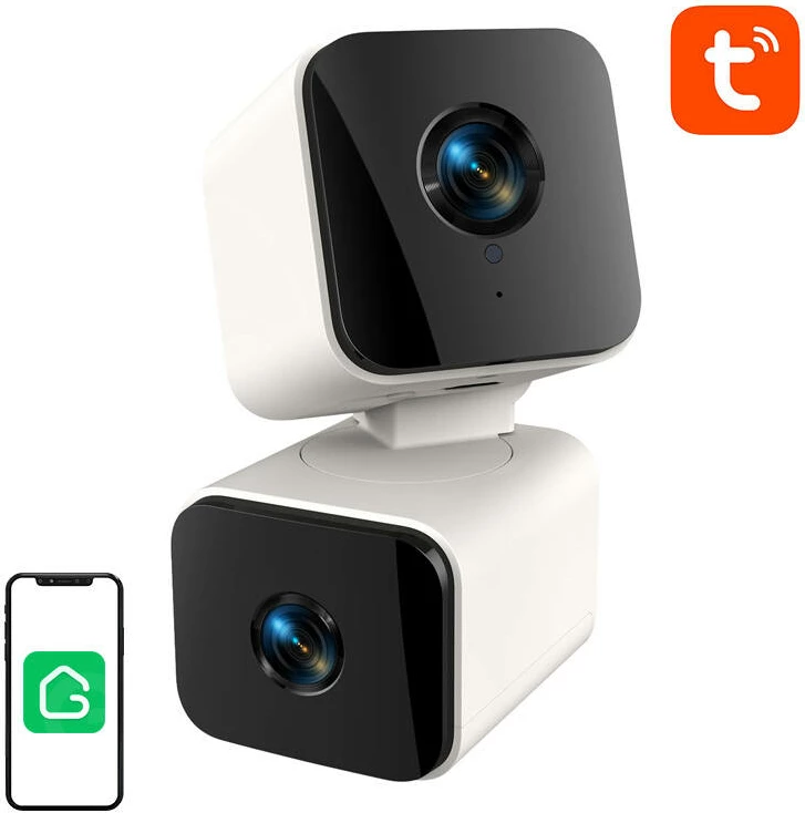 Kamerë smart WiFi Gosund PC12, 4MP, dy lente, rrotulluese, për brenda, Bardhë