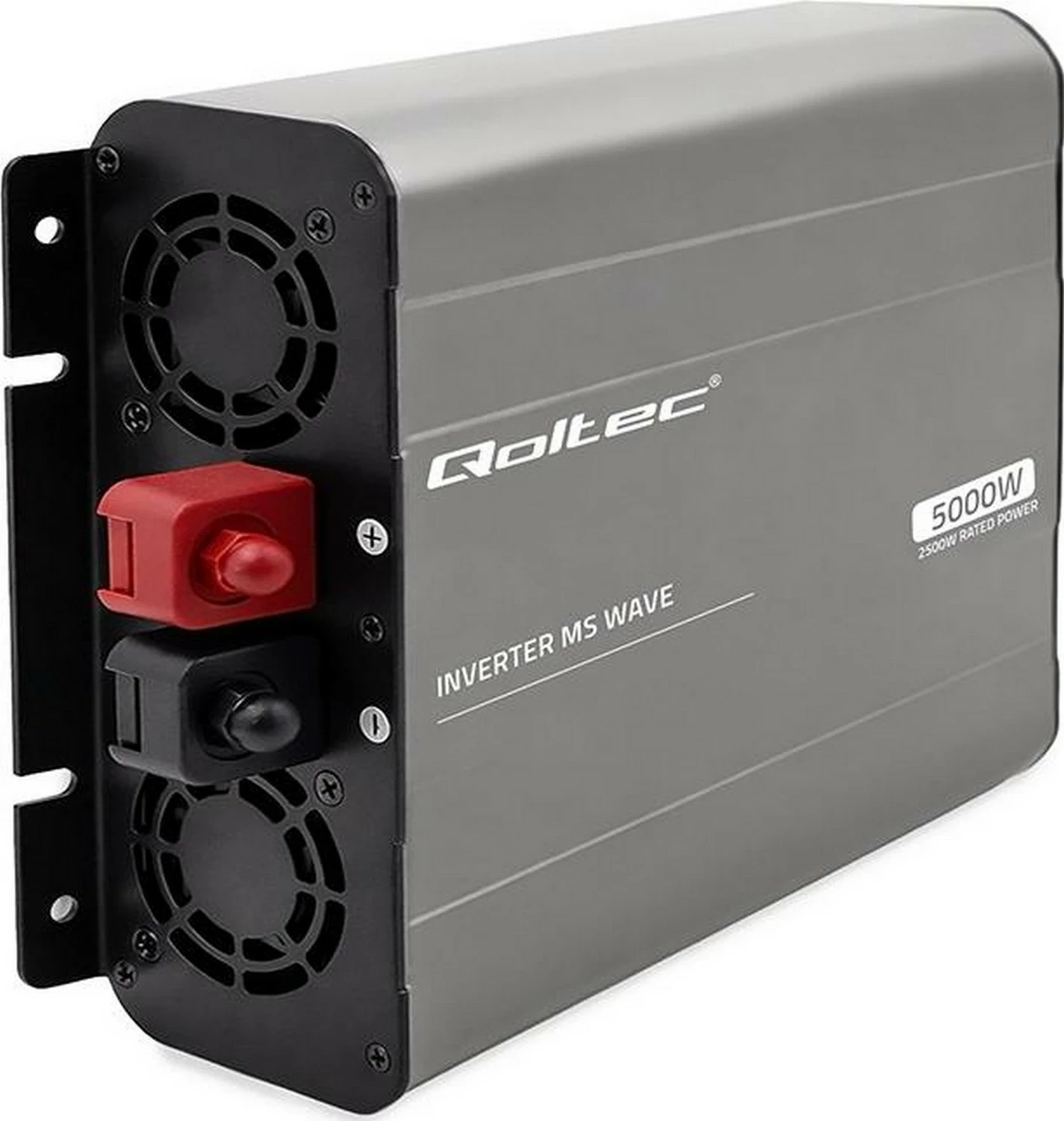 Inverter veture Qoltec MS Wave, 12V në 230V, 2500/5000W, USB, hiri