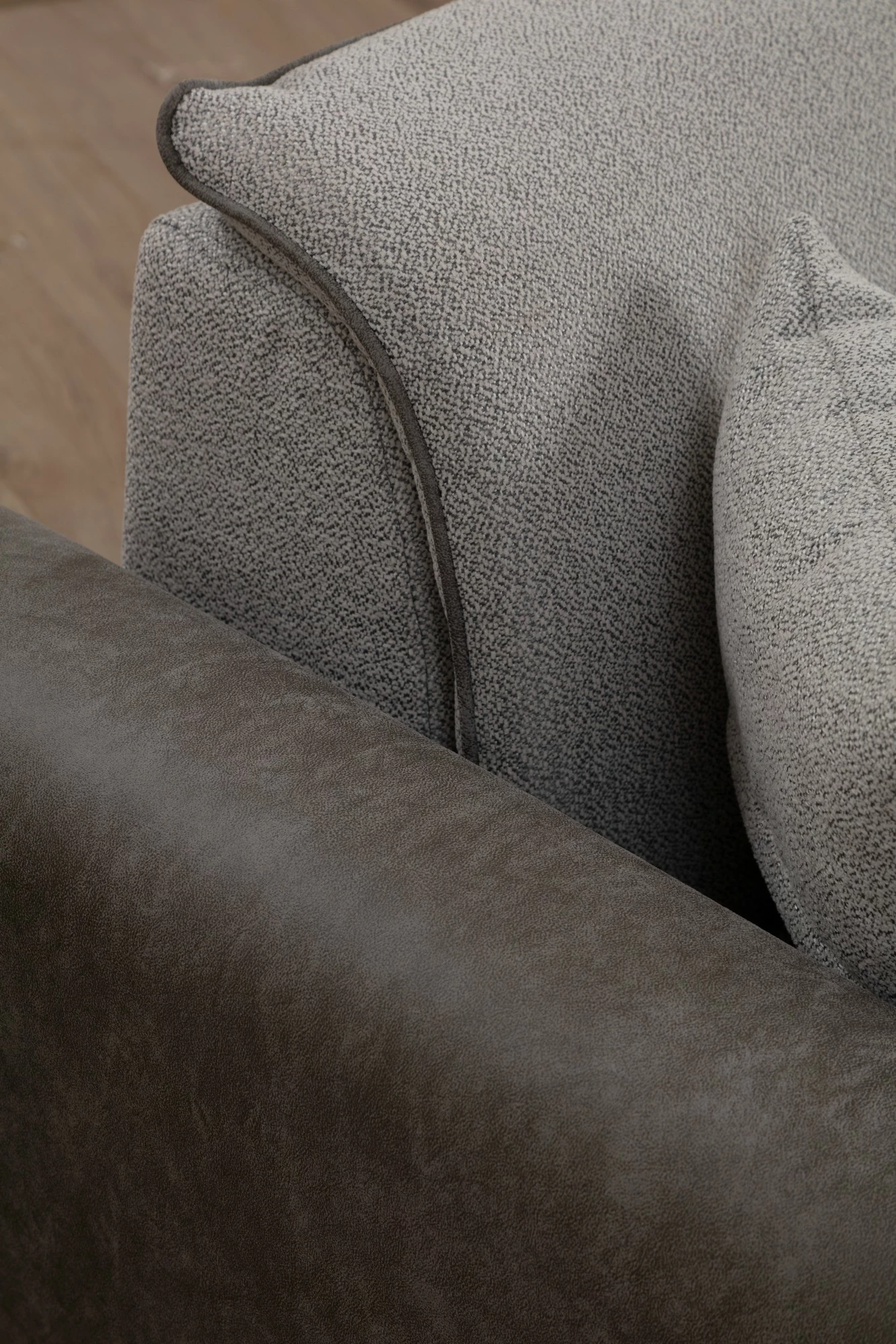 Kënd-sofë krevate Atelier del Sofa, Aren Right, ngjyrë gri