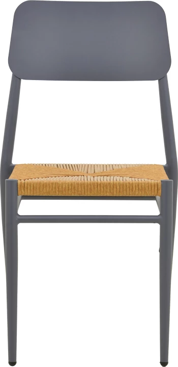 Karrige Giardino e grumbullueshme, alumin anthracite, ratan natyral, 45x56x82cm