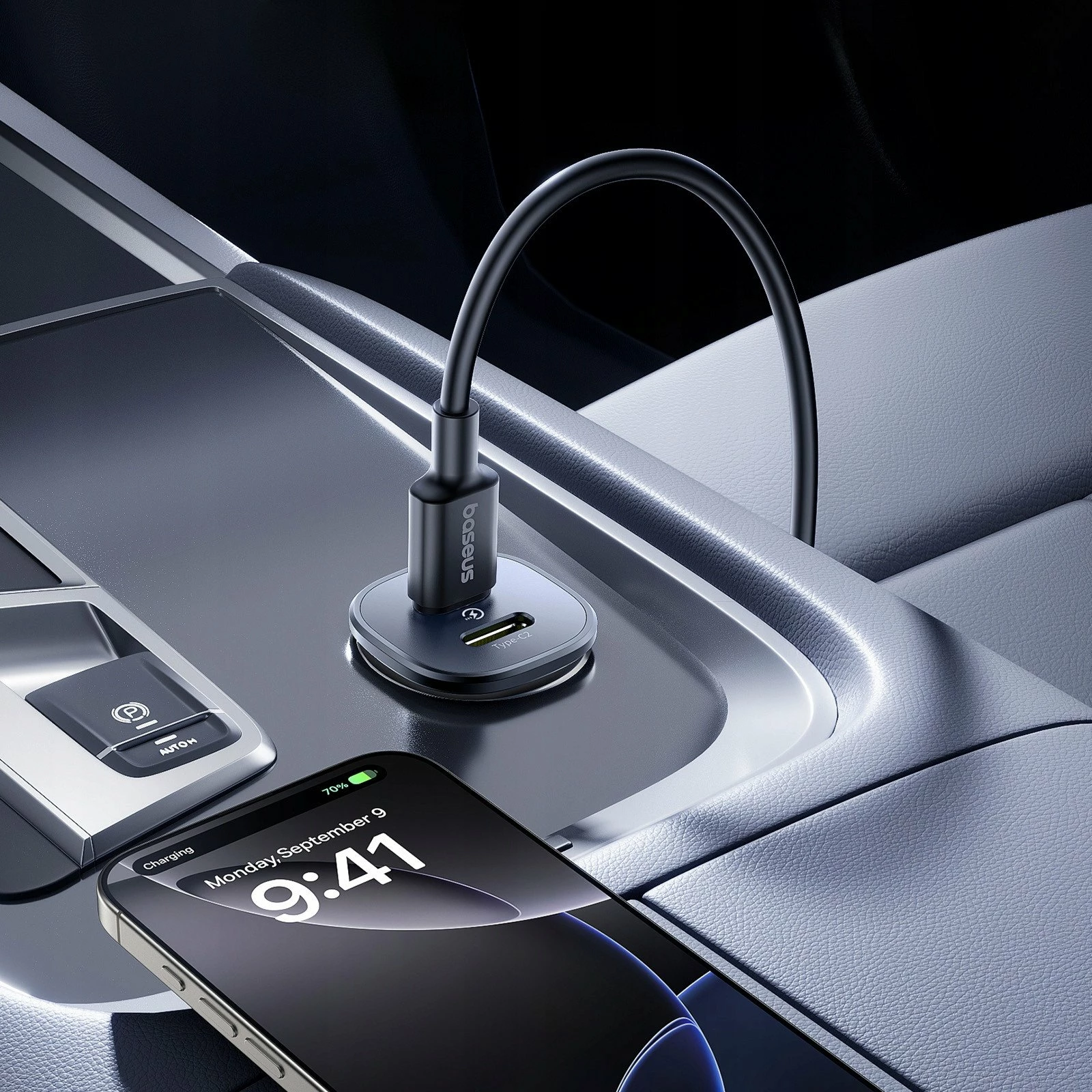 Karikues veture Baseus GoTrip Car Charger C+C 30W, 2x USB-C, 3.5A, i zi