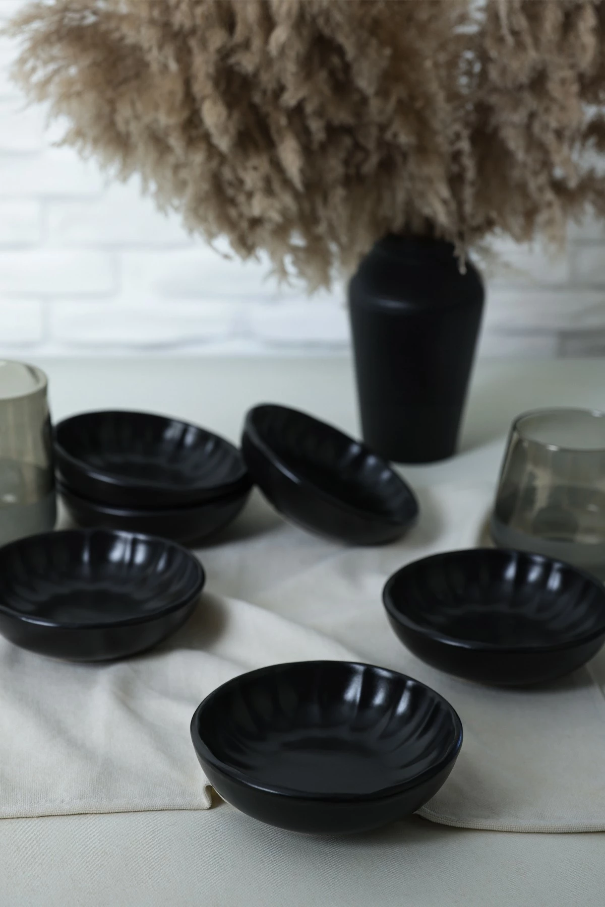 Set pjatash për meze (6 copë), Hermia Concept, X00019041, ngjyrë e zezë