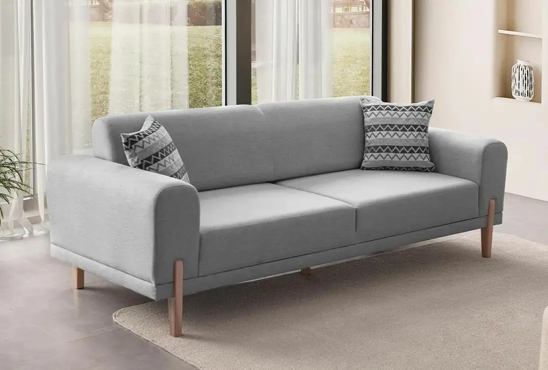 Divan-krevat treshe, ngjyrë gri, Atelier del Sofa