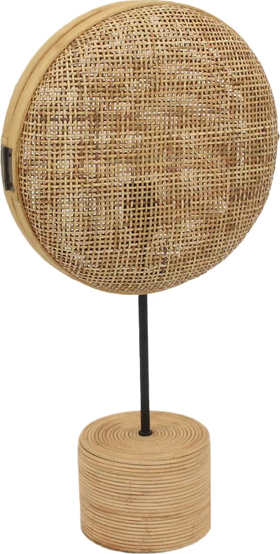 Llambë tavoline Kamira, ratan natyral, dru kompensatë, 31x12x59cm