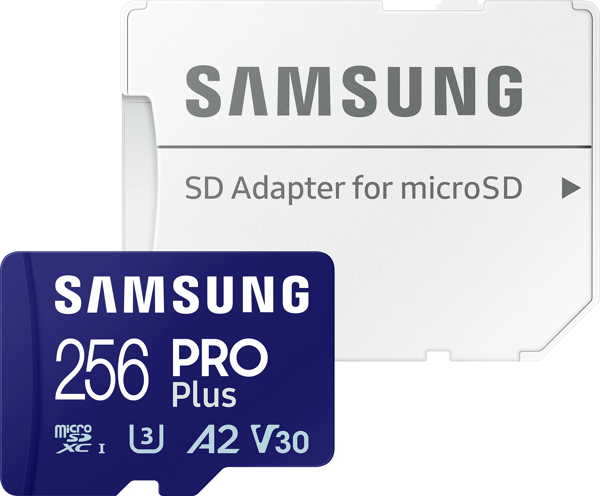 Kartelë MicroSD Samsung PRO Plus MB-MD256SA/EU, 256 GB, Klasë 3, UHS-I, 180 MB/s, 130 MB/s, Blu