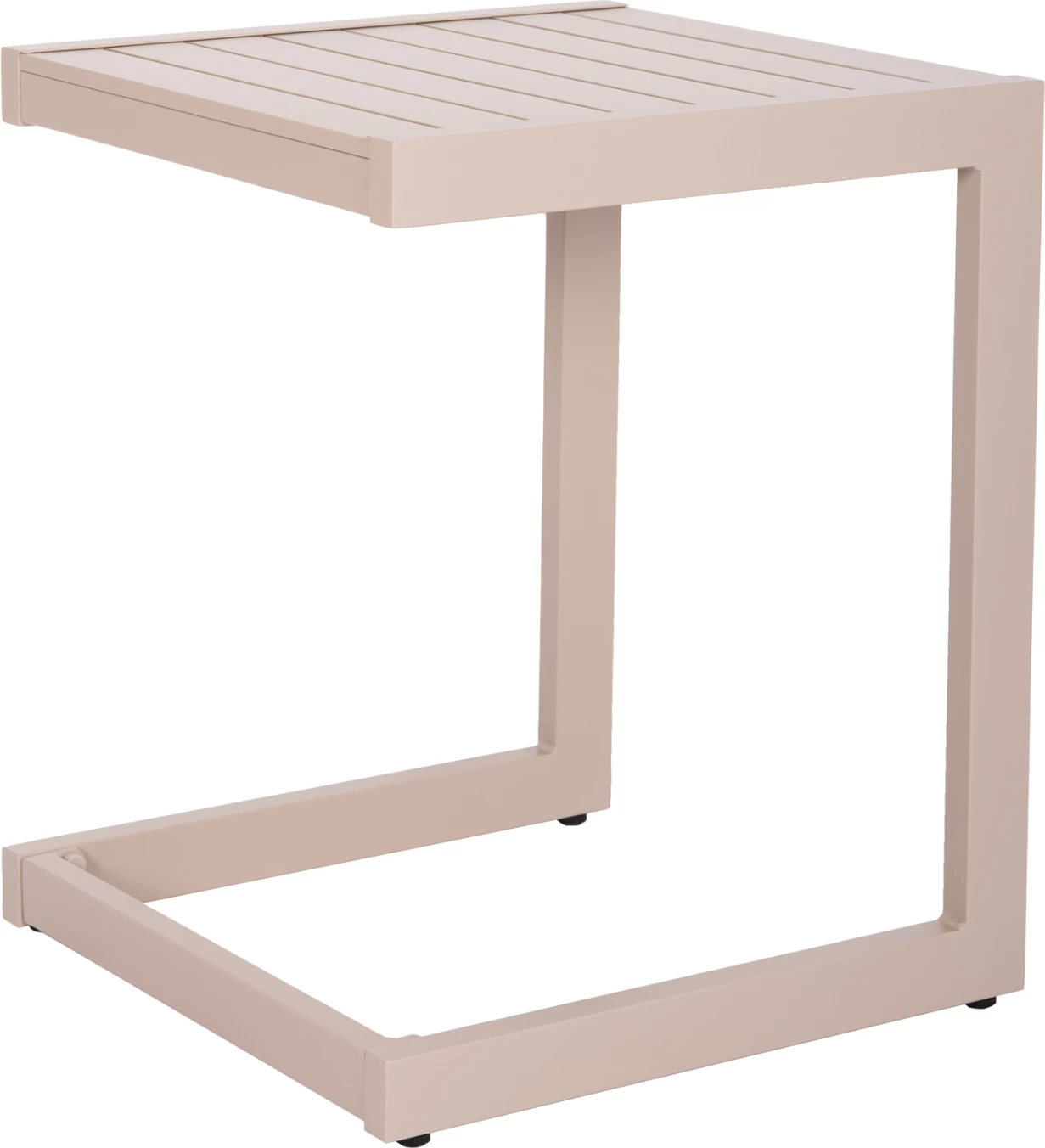 Tavolinë anësore për shezlong, alumin, ngjyrë shampanjë, BELLING FH6274.04, 42x43x53cm