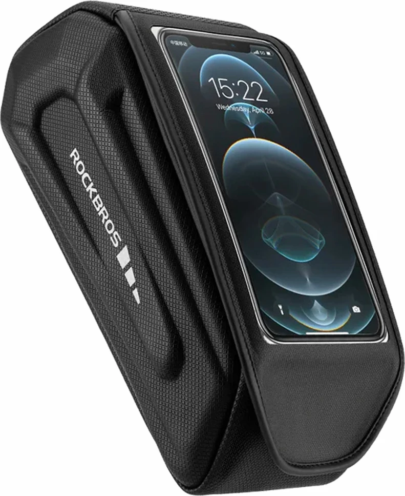Çantë kornize për biçikletë Rockbros 30120064001 me mbështjellës telefoni, 1.7L, e zezë