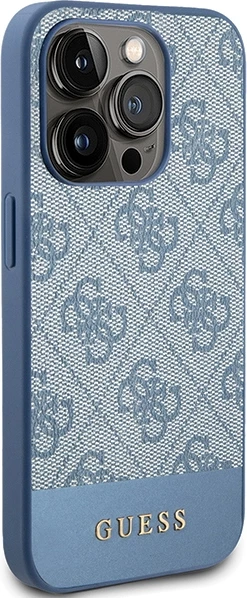 Mbështjellës Guess 4G Stripe për iPhone 15 Pro Max, Blu