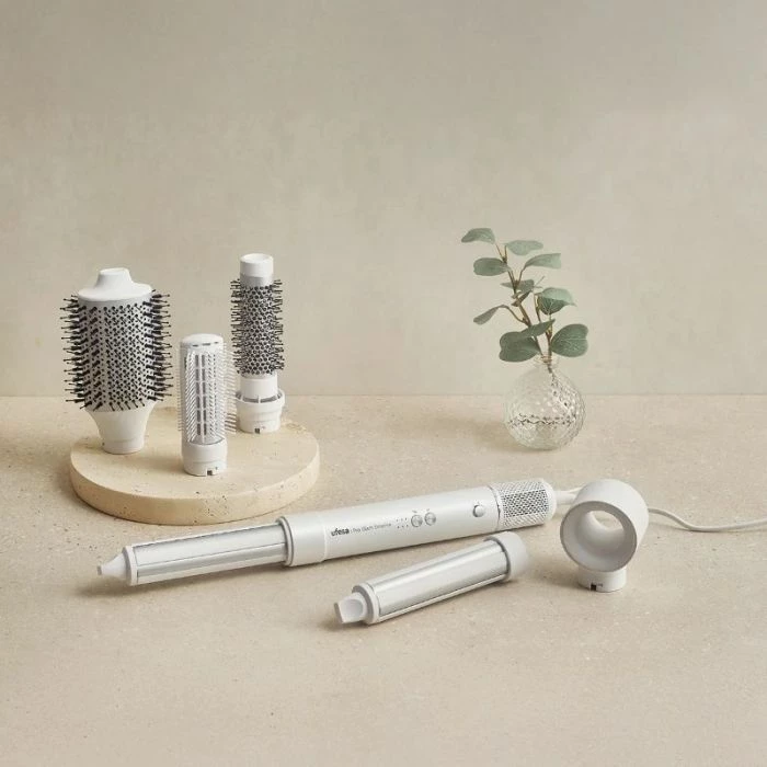 Stilues flokësh UFESA Pro Glam Essence 1500W Coanda, MPN 60506076, set 6 aksesorë, e bardhë