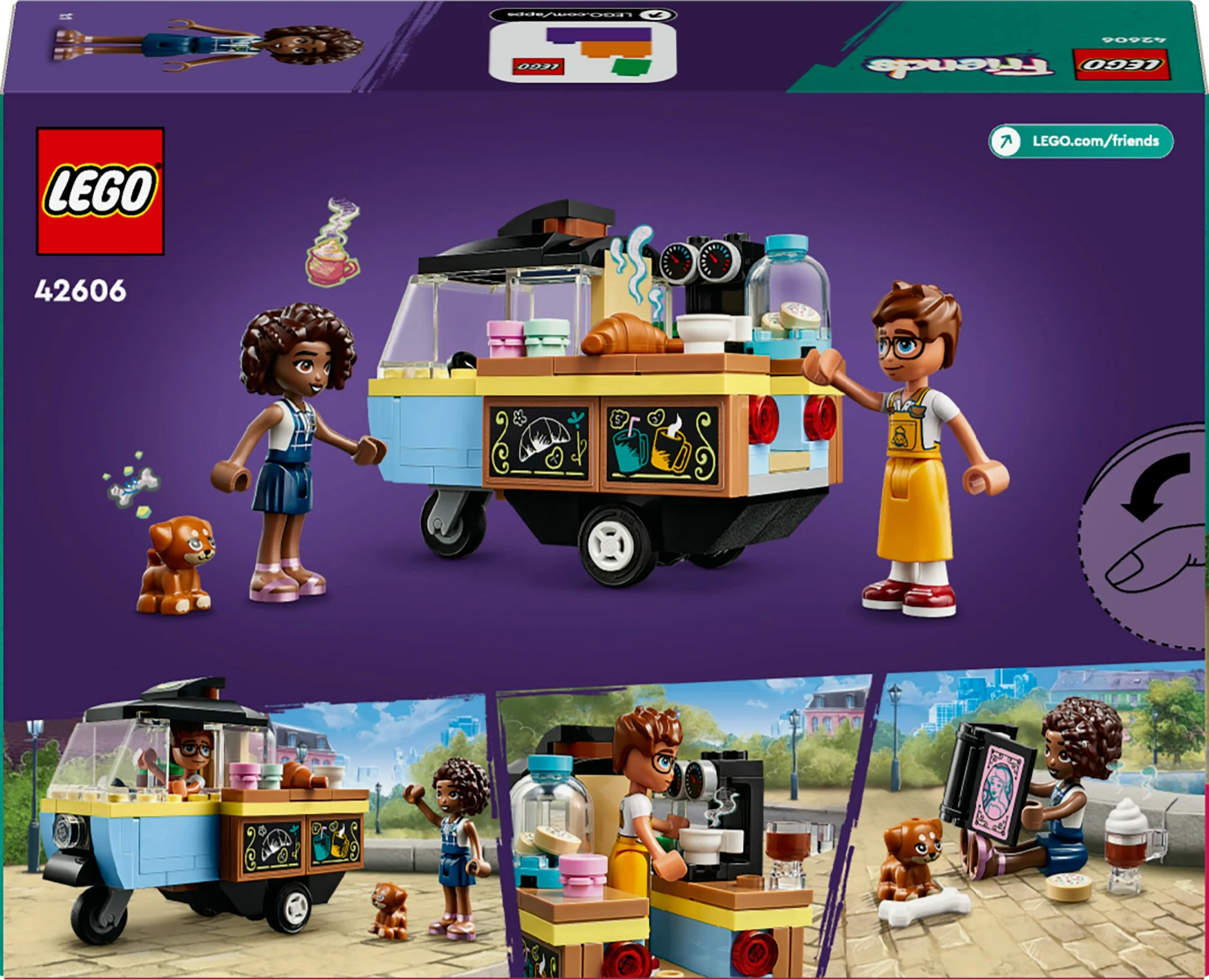 Set ndërtimi LEGO Friends 42606 Rollendes Café, shumëngjyrësh