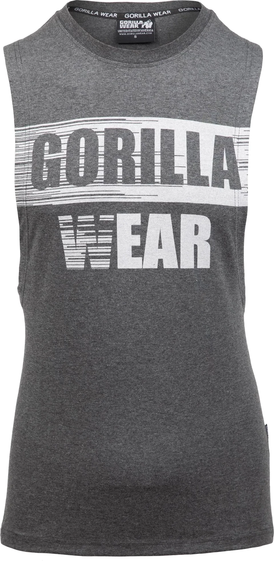 Lopez Drop Armhole Tank Top - Dark Gray Melange [Madhësia: 2XL]