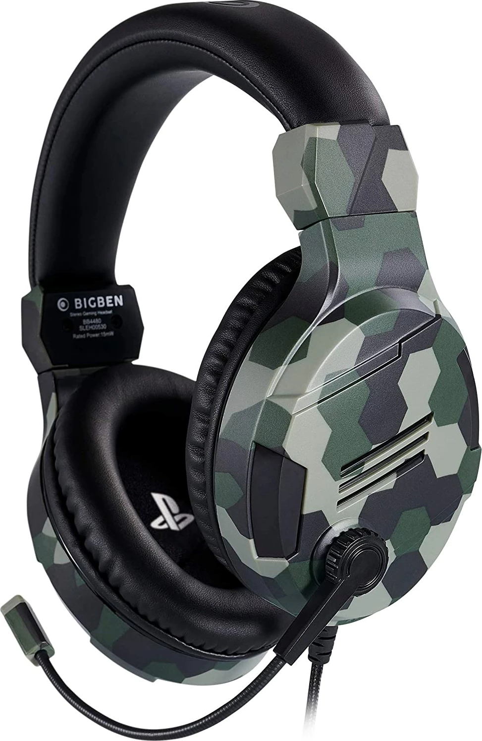 Kufje gaming me kabllo Bigben Stereo Gaming V3, 2.2 m, jeshile kamuflazh