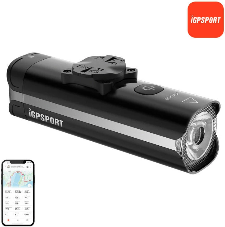 Dritë përpara biçiklete iGPSPORT VS1200 me M80 smart, 1200 lumens, 5000 mAh, e zezë