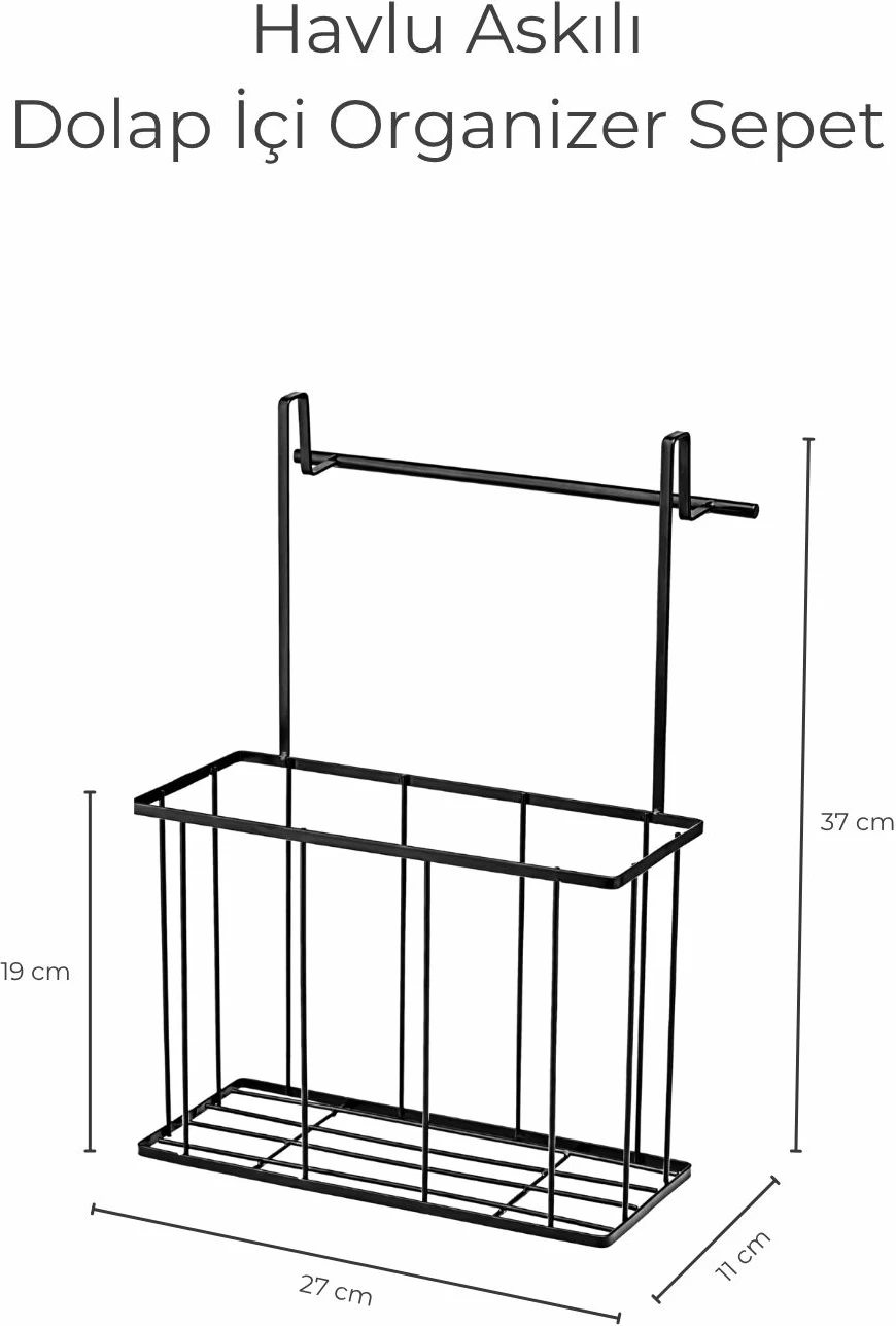 Organizues për kuzhinë Hermia Concept, WK023-B, ngjyrë e zezë